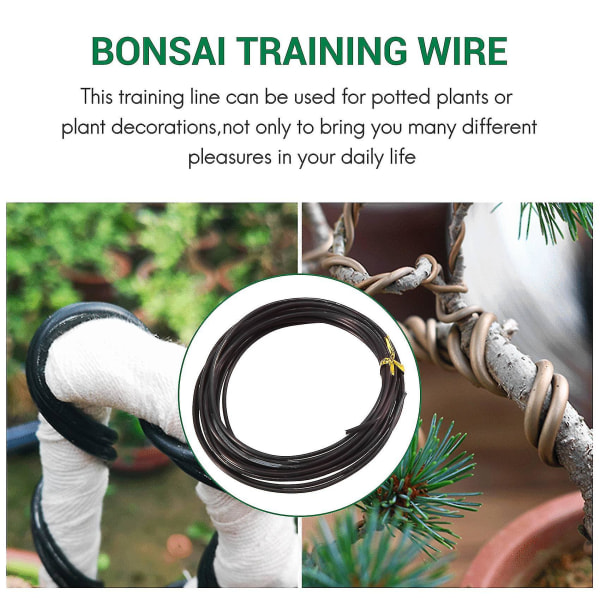 9 rullar Bonsai-trådar anodiserad aluminium Bonsai-träningstråd med 3 storlekar (1,0 Mm, 1,5 Mm, 2,0 Mm),tot