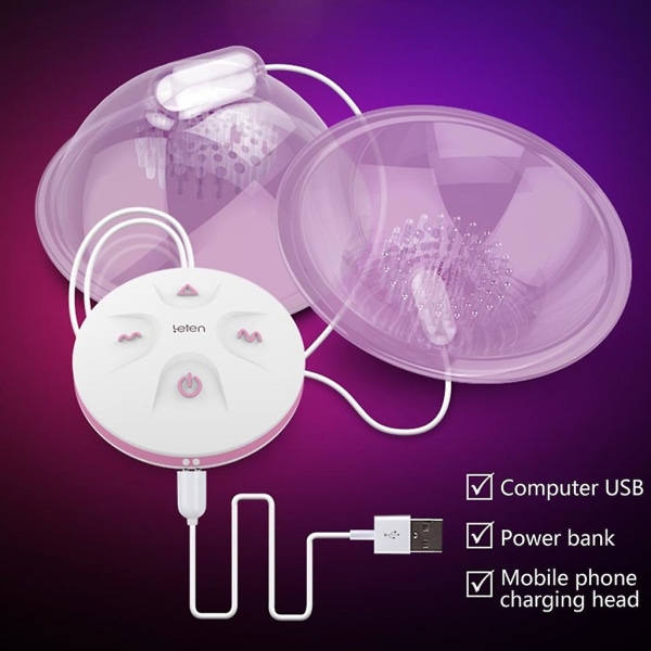 Nipple Chest Vakuum Sugekop 10-mode Circulation Electric Breast Massager
