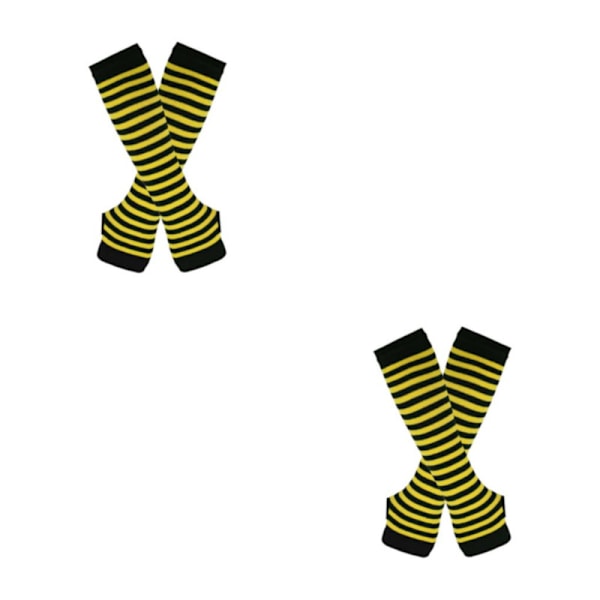 1/2/3/5 Knee socks for thick thighs Easy to wear and make yellow and black yellow and black 2Set