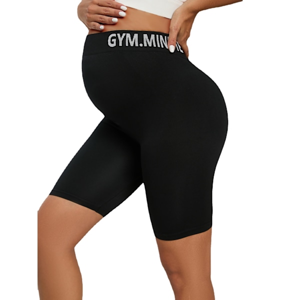 Højtaljede Sports Shorts til Gravide Kvinder Graviditetsbukser med Mavekontrol color 1 S
