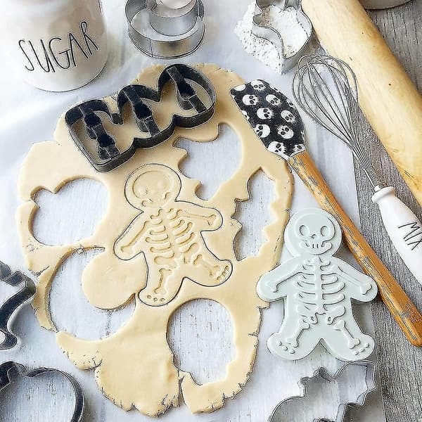 Halloween Kranie Peberkagemænd Cookie Cutters - 3D Fondantforme