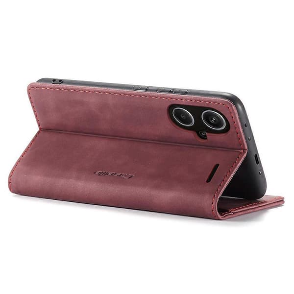 Plånboksfodral i Läder med Ställ för Xiaomi Redmi Note 13 Pro+ 5G Red