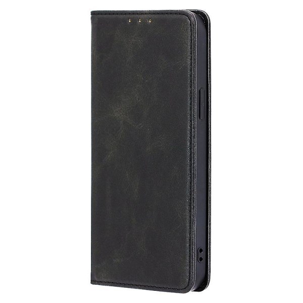 For Honor X7a 5G Calf Texture Telefonveske Magnetisk Autoabsorbert Lommebok Lær Stativ Deksel-Sort Black, Black Style A Honor X7a 5G