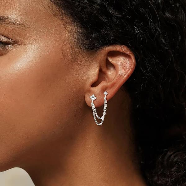 Kædeøreringe til Kvinder Trendy Belagte Hængeøreringe Små Fine Lange Kædeøreringe Sæt Mode til Kvinder