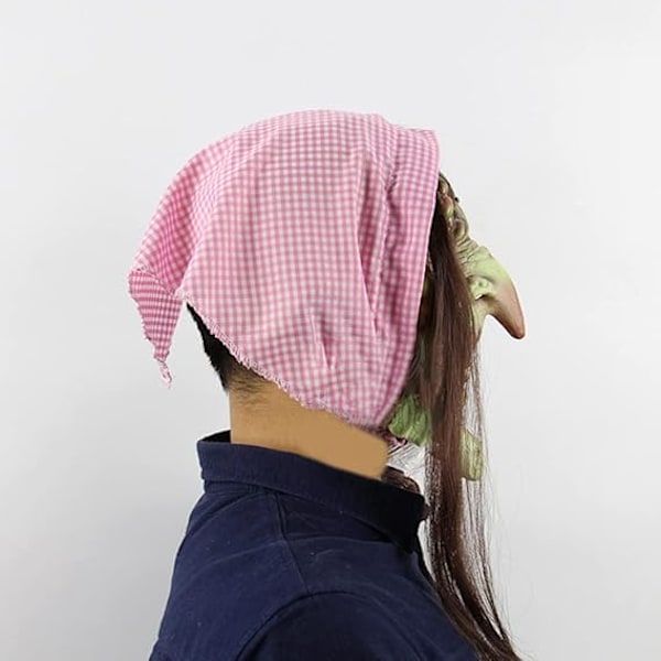 Gammal kvinna häxmask Halloween kostym läskig läskig fest cosplay dekoration tillbehör