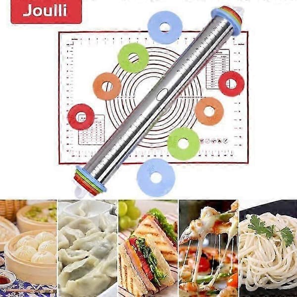 JOULLI Justerbar Kjevle i Rustfritt Stål med 4 Justerbare Tykkelsesringer