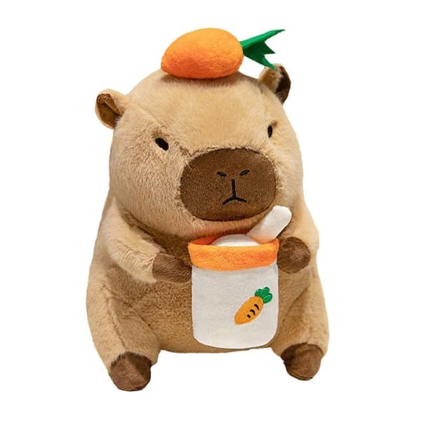 Capybara Udstoppede Legetøj, Plys Capybara Dukke, Sød Capybara Udstoppede Dyr 40cm Carrot
