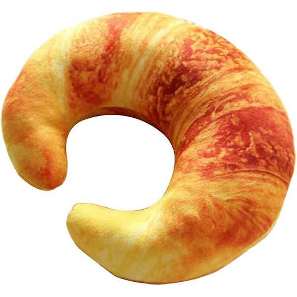 Croissant Jätte Kudde med Körsbär Sten Värmepåse Resa Nacke Kudde Gosig Cus