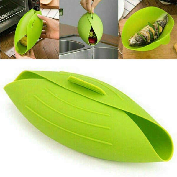 2x Silicone Bread Baking Pan, Folding Bowl, Steamed Fish Bowl, Baking Mixing Silicone Microwave Bowl