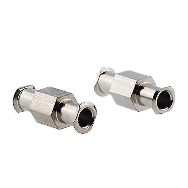 10 stk. metal Luer Lock sprøjtekobling dobbeltledsadapter til pneumatisk brug Silver
