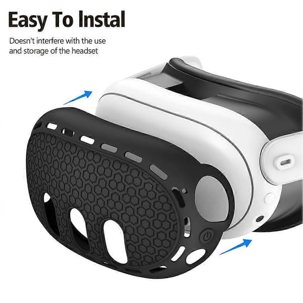 Til Meta Quest 3 Ni-delt VR Opbevaringstaske Sæt Headset, Controller og Hovedenhed Silikone Beskyttelsescovers Hvid White