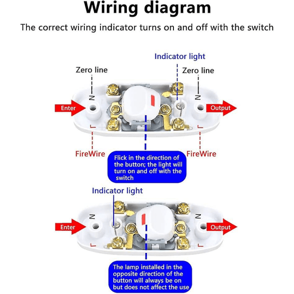 In-line Switch/lampa/belysning Switch