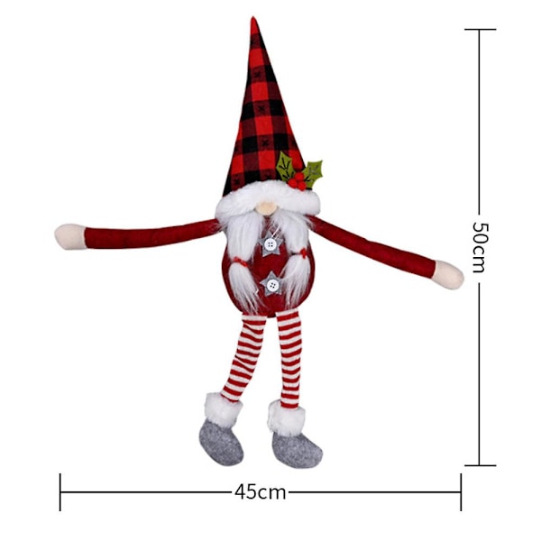 Joulu Naamioton Nukke Verho Solki Solmiopidike Pidike Verhokappa Ikkuna Joulukoriste Red