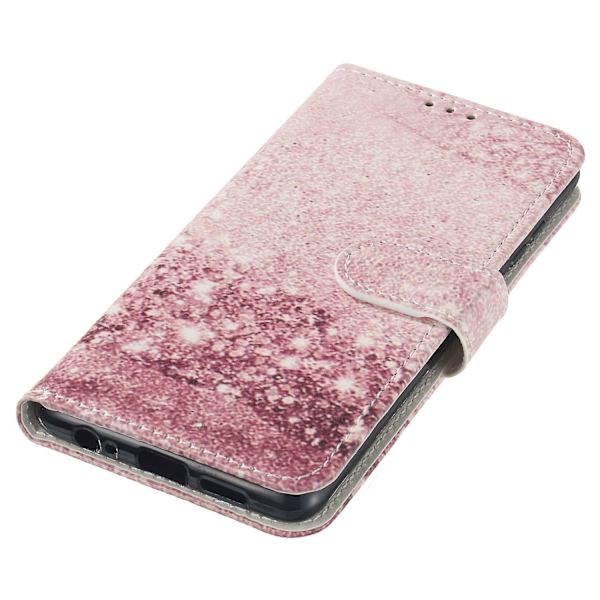 För Samsung Galaxy A35 Läderfodral Case printed Folio Cover Marmor Pink gold Style B Samsung Galaxy A35 5G
