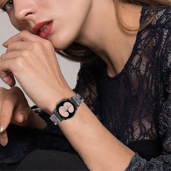 Til Samsung Galaxy Watch 5 40 mm / 44 mm / Watch 5 Pro 45 mm Resin urbånd i rustfrit stål med spændearmbånd Grey