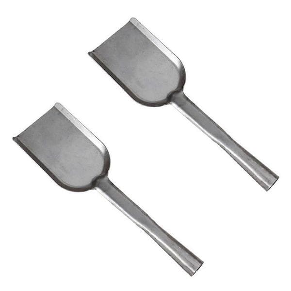 2 stk. langskaftede spader, grytespader, antrasittgrå spader til hjemmet 35X10cm Silver