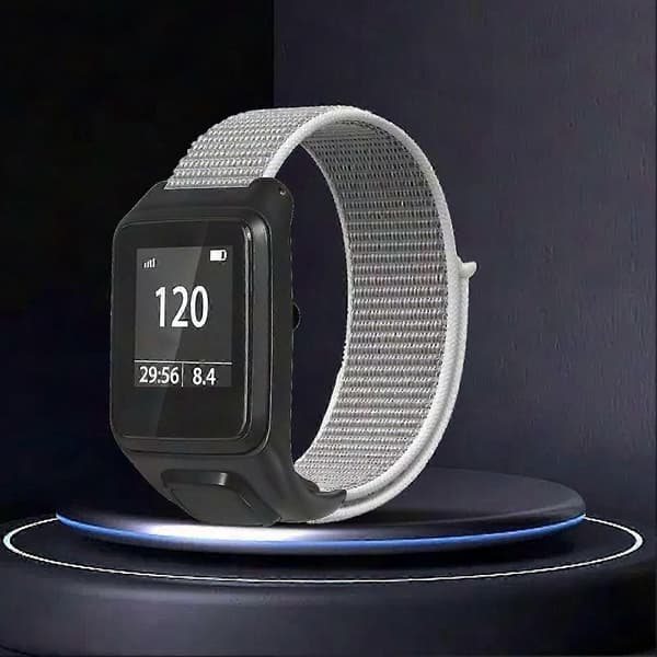 TomTom Runner 3 Seashell 2-i-1 Elastisk Flettet Nylon Sportsurrem Erstatningsbånd
