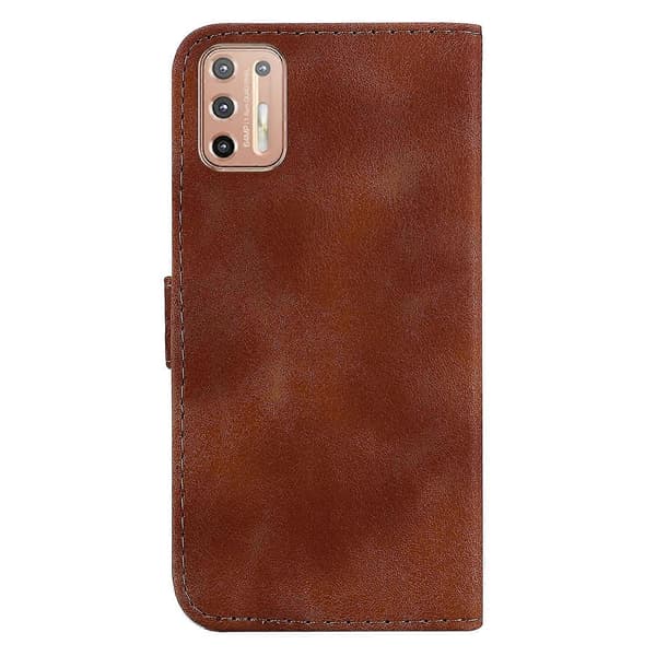 7-formet etui til Motorola Moto G9 Plus Brown