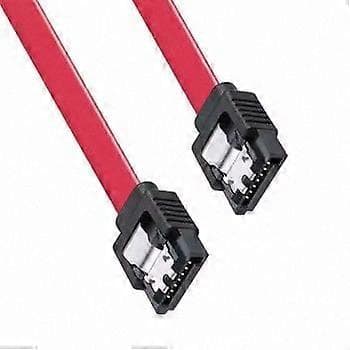 Rød flat SATA III-kabel for rask SSD HDD-lagringsdatautveksling mellom datasystemer