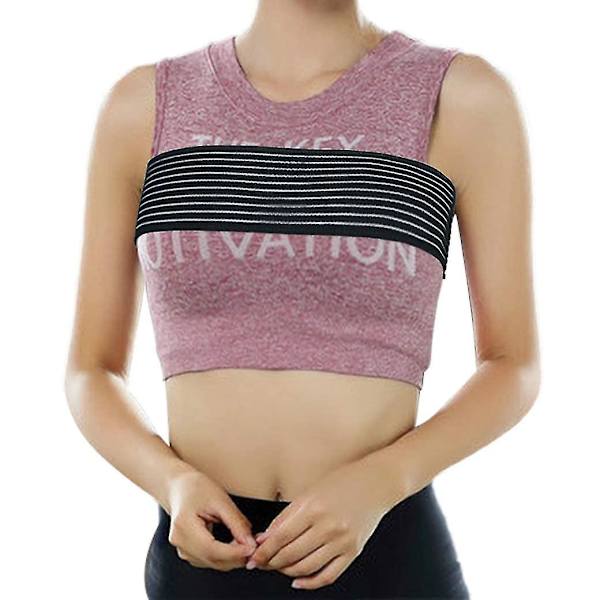 Elastisk brystkompressionsbånd Brystforstørrelsesreduktionsrem Bandage, Bryststøtterem Wrap Bandage til fitness motion Løb Sports BH A