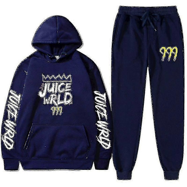 Ny Juice World Hoodie Dress + Joggingbukser Juice Wrld Trap Rap Regnbue Tomografi Juice Wrld Dark gray 1 XL