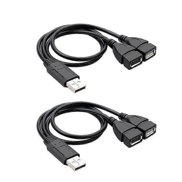 Y-kabel Dobbel USB-portforlenger Hub Data Lader Strømfordeleradapter 0.5 5
