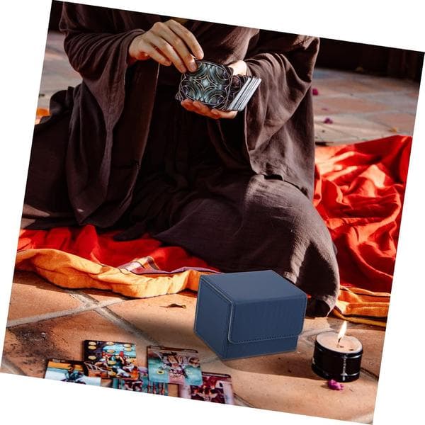 Leather Card Box for Game Accessories Playing Card Storage Box Home Office Storage Box