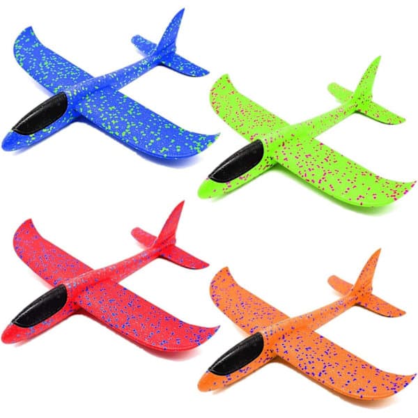 4-pack flygplan glidflygplan, handkastande skumflygplan, manuell kastplan, handkastningsflygplan, utomhus handkastningsleksaksplan, skumflygplan