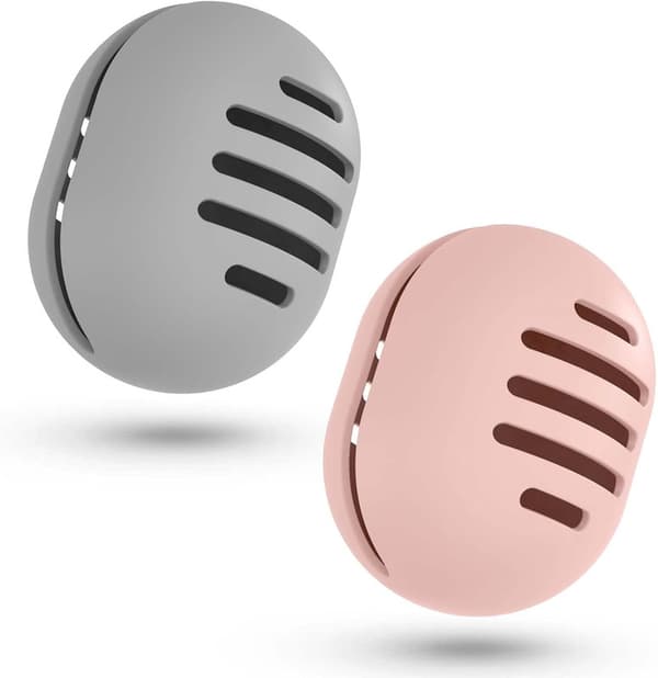 Gris, Rose - 2-pak åndbare makeupsvamp holdere