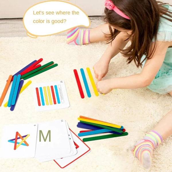 120 stykker Tangram-puslespil til børn, træpuslespil, pædagogiske spil til børn 3 4 5 6 år gamle, Montessori-legetøj, kreative interaktive spil H