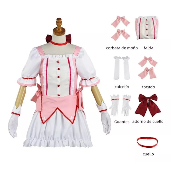 Akemi Homura Magisk Pige Lolita Anime Cosplay Kostume Kagome circle S