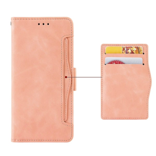 For Samsung Galaxy A35 5g Veske Lommebok Flip-telefondeksel i skinn med kortspor Pink