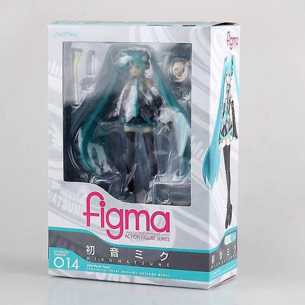 15cm Hatsune Miku Anime Figma Figma 014 Seisova asento Manga Patsas Pvc Toimintafiguuri Keräilymalli Lelut Nukkekoristeet no box