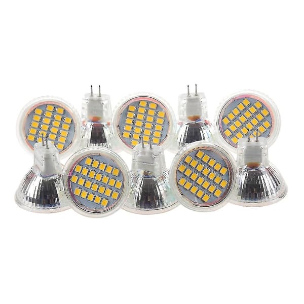 10 stk. MR11 GU4 Varm Hvit 3528 SMD 24 LED Hjemmespotlight Lyspære 1W 12V Z