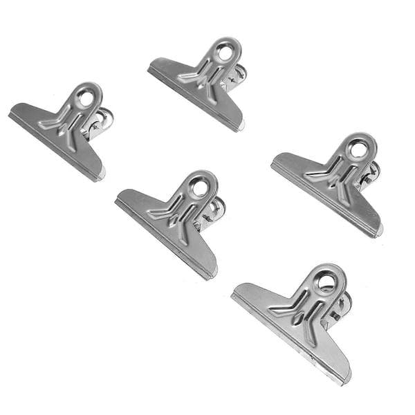 20 stk. tegnebrettklips i rustfritt stål, dokumentfotoklemmer, kunstutstyr 7.5X4.5X3CM Silver
