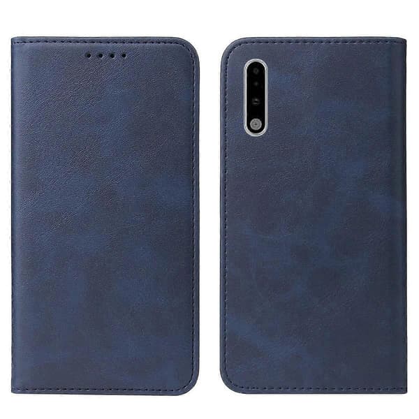 Magnetiskt läderfodral för Samsung Galaxy A70e Blue