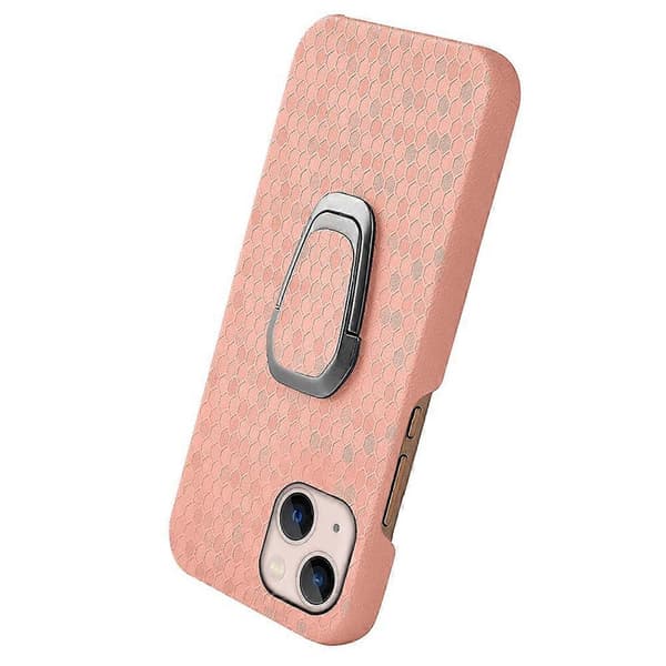 Ringhållare Honeycomb PU Telefonfodral För iPhone 14 Blue