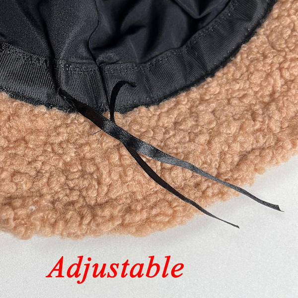 Fuzzy Bucket Hat för Kvinnor och Män - Luddig, Söt Bucket Hat för Vinter, Varm Plysch, Fiskehatt, Fluffig Sherpa, Rolig Hatt Fish-khaki