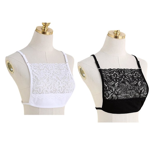 Kvinnors cover Camisole Andas Osynligt Mock Camisole BH Enfärgad överlägg Modesty Panel Väst Black