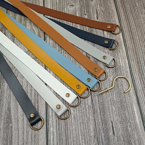 Læder Gardinstang Holder Holdbacks Til Kontor Stue Cafe Altan 2 Stk Dark brown