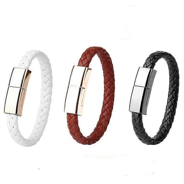Armbånd USB-ladekabel Data Ladekabel Til Iphone Plus X Xr Xs Max Til Samsung Huawei Xiaomi Usb C Micro Kabel white for micro USB