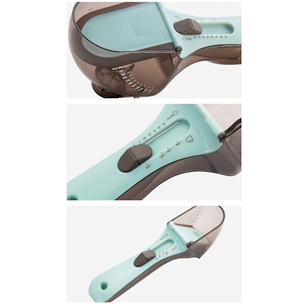 Adjustable Measuring Spoon - Plastic Measuring Spoon for Baking, Adjustable Measuring Spoon Set Blue