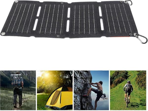 40W Sammenleggbart Solcellepanel med Dobbel USB QC Hurtiglading Bærbar Solcellelader for Utendørs Camping Reise Vandring