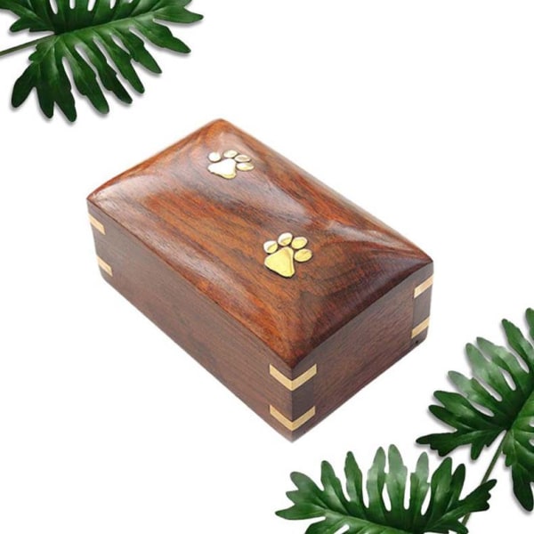 Handgjord begravningsurna för sällskapsdjur i trä för aska Elstree 5" liten S