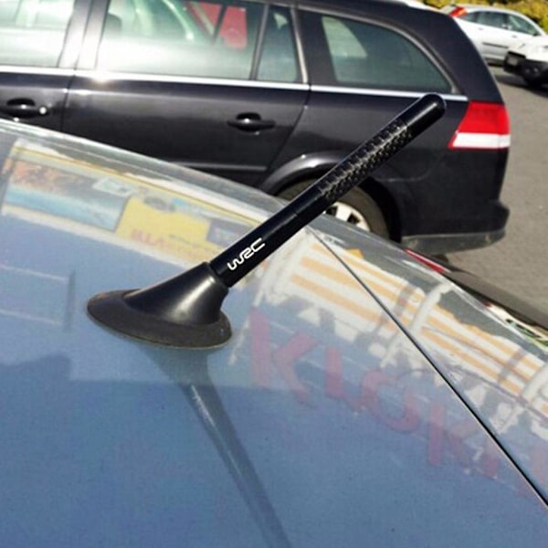 Bil Karbonfiber Kort Antenne Universal Auto Tak Fm Am Signalmottaker Antenne