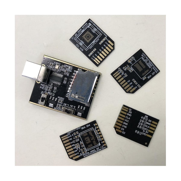 Emmc Plus Tool Emmc Adapter 5 i 1 för Bga 153 221 254 tallrik