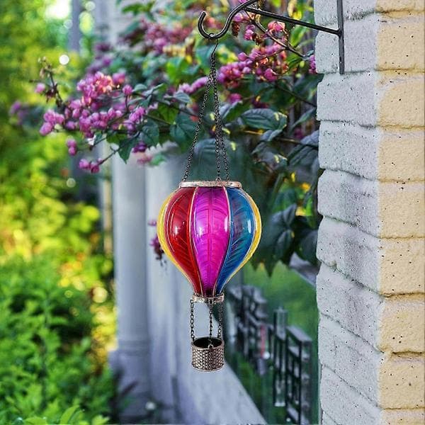 Udendørs hængende solcellelampe til gårdhave, terrasse, altanindretning