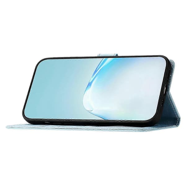 För Samsung Galaxy S25 Ultra Plånboksfodral Läder Folio Telefonfodral Magnetlås Multicolor Sky Blue