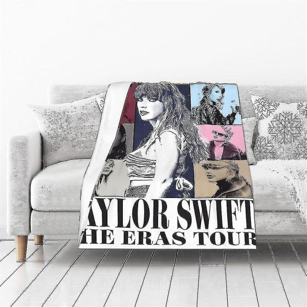 Taylor Swift The Eras Tour filt, mjuk och varm för sovrum, soffa, festdekorationer Present till fans Sk.. 100*130