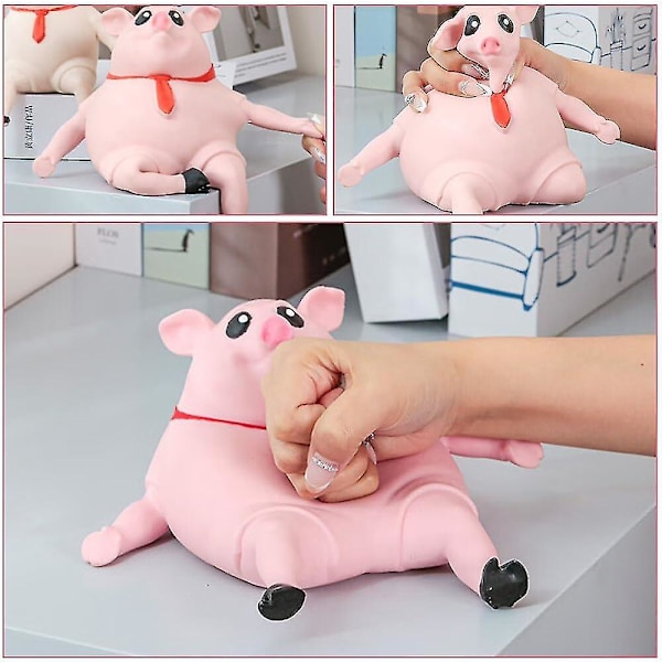 Pig Anti Stress Toy, Pig Squeeze Toys, Creative Decompression Pig, Squeeze Pig Leksak för barn och vuxna